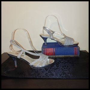 Nina Silver Glitter Formal Sandals